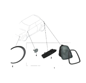 51132296297 supporto per fanale posteriore nero destro è adatto per BMW <span class=keywords><strong>mini</strong></span> <span class=keywords><strong>one</strong></span> <span class=keywords><strong>R56</strong></span> R57 - Product Image 4