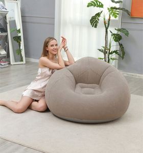 Fauteuil gonflable portable Maxfree en PVC floqué, pouf paresseux, siège de relaxation gonflable pour salon, chambre et extérieur - Product Image 1