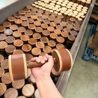 Haltères de luxe en bois massif et acier chromé, différents types, équipement d'entraînement de fitness pour salle de sport à domicile en bois et métal