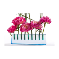 Menorah en Lucite Judaica pour Hanouka, Support à Bougies en Acrylique, Vase à Fleurs Convertible Shamash pour la Décoration de Table Juive à la Maison