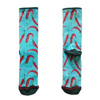Chaussettes tube côtelées personnalisées à motif imprimé Street Fashion, impression numérique 360 unique, motifs amusants, unisexe, coupe ras du cou, revers automne