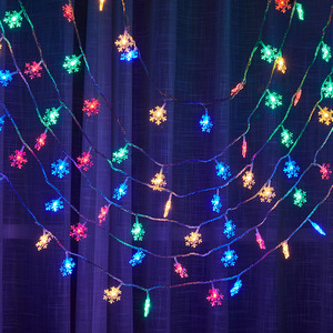 TAIKOO Đèn <span class=keywords><strong>Led</strong></span> Giáng Sinh Đèn Thần Tiên Thay Đổi Màu Trắng Trang Trí Đèn Dây Bông Tuyết Halloween Màu Cam Cho Giáng Sinh - Product Image 6