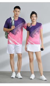 T-shirt de sport personnalisé en polyester léger et anti-humidité pour hommes et femmes, idéal pour le pickleball, le badminton et le tennis – Vente en gros - Product Image 6