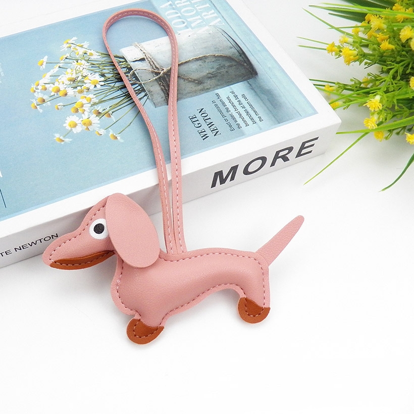 Porte-clés En Cuir PU Pendentif Bouledogue Français - Accessoire Mignon Pour Clés Ou Sac