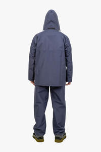 Combinaison de pluie imperméable coupe-vent à haute visibilité avec revêtement en PU et bandes réfléchissantes pour la sécurité au travail, le camping et les activités de plein air - Product Image 4