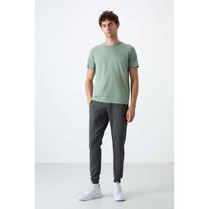 Pantalon de jogging pour homme Rory en mélange anthracite, taille élastique, décontracté, respirant, coupe ajustée - Product Image 5