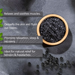 Sel de mer de sel de lave noir de 450 g pour le trempage, sels de bain <span class=keywords><strong>Spa</strong></span> <span class=keywords><strong>Luxetique</strong></span> pour les cadeaux de femmes ou les cadeaux de fête des mères de maman - Product Image 4