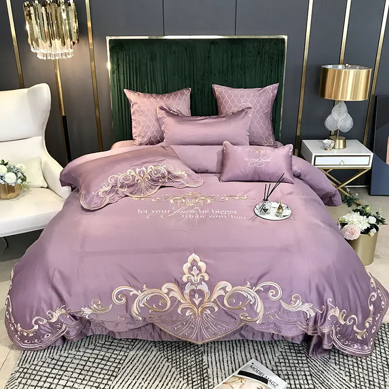 Comforter Set 4 Pcs, silk Flat Sheet 22 Momme Real Insert Embroidery Comforter Quilt Bedding Set Plain White Hotel Quilt/