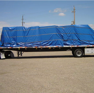 Bâches en vinyle bleu de 8 pieds, enduit de PVC, tissu polyester de 18oz, pour couverture de camion, rideau, housse de matelas, motif tissé - Product Image 5