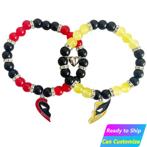 Braccialetto Magnetico del Film <span class=keywords><strong>Deadpool</strong></span> 3 in Stile Europeo e Americano, Bracciale con Perline in Cristallo e Pietra Naturale, Wolverine Migliore Amico - Product Image 1