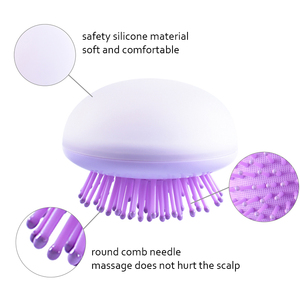Mini peine de silicona rosa para masaje del cuero cabelludo para mujer, cepillo de pelo rizado con forma de Medusa única, para uso de viaje, 2022 - Product Image 4