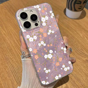 Excelente Funda Protectora para Teléfono Móvil con Diseño de Glaciar e Impresión de Flores Blancas y Naranjas Pequeñas, para <span class=keywords><strong>iPhone</strong></span> 11 12 <span class=keywords><strong>13</strong></span> 14 15 16 17 <span class=keywords><strong>Pro</strong></span> <span class=keywords><strong>Max</strong></span> - Product Image 1