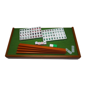 Acrylic Mini Mahjong Set With <b>Folding</b> <b>Table</b> Portable Green <b>White</b> Yellow Black Universal Chess Card Entertainment - Product Image 2