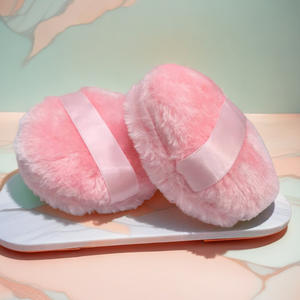 Esponja de maquillaje lavable súper suave para uso doméstico, esponja de polvo seco de terciopelo largo redondo para uso doméstico - Product Image 2