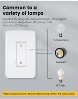 Interrupteur de variateur intelligent Tuya 3 voies 2.4GHz Wi-Fi, commutateur de lumière TRIAC 15a, fonctionne avec Alexa et Google Home
