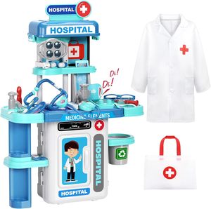 Juguete Médico de Plástico PP Azul de 42 Piezas, Estación Médica de Juego para Niños de 2 a 13 Años - Product Image 1