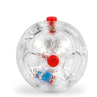 Balle de jeu transparente pour animaux de compagnie, résistante aux morsures, rechargeable, colorée, pour chien, pour mâcher, jouer et nettoyer les dents