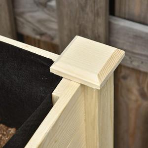 Jardinière surélevée en <span class=keywords><strong>bois</strong></span> à 4 roues Boîte de plantation extérieure en <span class=keywords><strong>bois</strong></span> résistante à la pourriture Lit de plantation <span class=keywords><strong>surélevé</strong></span> <span class=keywords><strong>pour</strong></span> légumes - Product Image 5