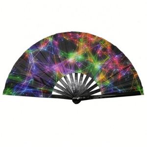 Abanico de Mano Plegable de Bambú Ecológico Personalizado 2026, 33 cm (13 Pulgadas), Grande, para Regalo Promocional - Product Image 1