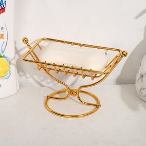 High-end <b>Light</b> Luxury Rectangle Drain Stainless Steel Soap Holder Rack Suction Cup <b>Wall</b> Mount Waterproof Modern Design for - Product Image 1