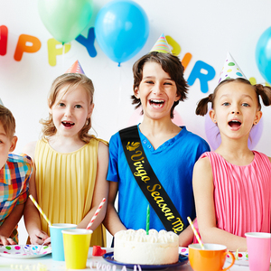 สายสะพายผ้าซาตินสีดำสำหรับฤดูของชาวราศีกันย์พร้อมแผ่นฟอยล์สีทองสายคาดเอววันเกิดของชาวราศีกันย์ - Product Image 2