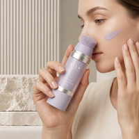 Flacons PET de 15 ml pour soins de la peau personnalisés, à double tête sans air, pour lotion liquide, avec pinceau pour crème BB et fond de teint, pour crème visage