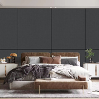 Nouveauté : Panneau mural décoratif en bois artificiel rétroéclairé, style moderne minimaliste, pour la décoration intérieure de la maison et des salles de bain résidentielles