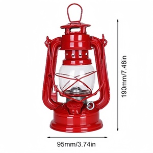 Lampada a Cherosene in Vetro Vintage di Grande Capacità con Manopola di Controllo del Fuoco, Decorazione Rustica Sospesa per Campeggio, Arrampicata e Uso Domestico - Product Image 2