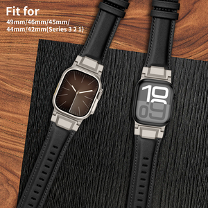 Correa de Cuero Genuino Suitisbest de 44/49MM, <span class=keywords><strong>Ultra</strong></span> Resistente y Duradera para Hombres y Mujeres, Compatible con <span class=keywords><strong>Apple</strong></span> <span class=keywords><strong>Watch</strong></span> IWatch - Product Image 3