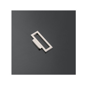 Hebilla de cinturón de placa metálica de 35 mm, aleación plateada y negra para bolsos y accesorios de ropa - Product Image 3