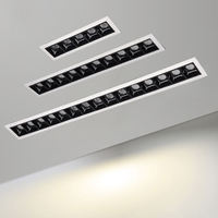 Spot LED encastré moderne 30W pour intérieur, lumière linéaire en aluminium, 2700K 3000K 5000K CCT, carré, encastré pour hôtels