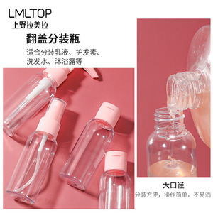 Ensemble de flacons de voyage Lmltop 50 ml, distributeur de cosmétiques portable, 6 pièces, pour les ensembles cadeaux de bain et de douche - Product Image 3