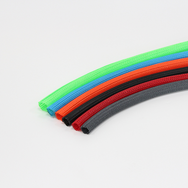 Black PET Braided Cable Sleeve Flexible Conduit Pipe Electrical Cable Split Wire Loom Color Combination Cable Organizer