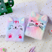 Carnet à spirales en peluche de dessin animé, nouveau pour l'automne et l'hiver, broderie mignonne pour fille, cadeau pour étudiant, journal intime