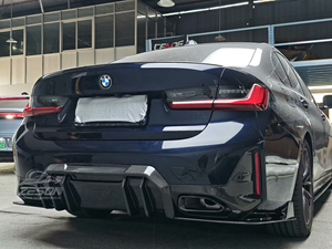 Difusor Trasero de Fibra de Carbono Real Estilo FD para <span class=keywords><strong>BMW</strong></span> Serie 3 G20 G28 <span class=keywords><strong>LCI</strong></span> M340i 330i <span class=keywords><strong>2023</strong></span>-2026, Kit de 5 Piezas para Divisor de Parachoques Trasero - Product Image 4