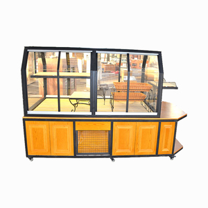 Tủ trưng bày thương mại kính inox hiện đại hình vòng cung màu tùy chỉnh cho tủ trưng bày bánh lạnh siêu thị - Product Image 3