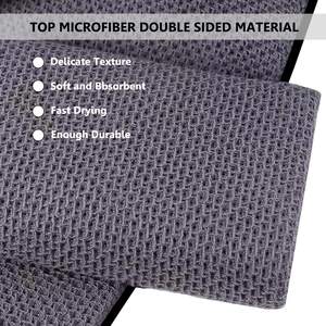 Custom Golf Towels Tri-Fold Portable Microfiber Fabric Waffle Golf Towel <b>for</b> Golf Bag with Carabiner <b>Clip</b> to Quickly Remove Sand - Product Image 3