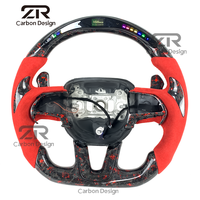 Volant en fibre de carbone forgé LED RPM pour Dodge Challenger Charger Hellcat Durango Jeep Cherokee SRT Scat Pack Super Bee RT