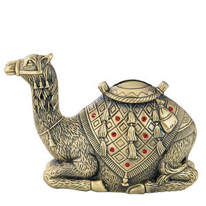 Tirelire en métal de chameau antique, coffre-fort pour pièces de monnaie - Product Image 1