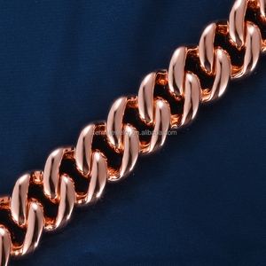 Custom 22mm S925 <strong>Silver</strong> 10k 14k 18k <strong>Solid</strong> Gold Iced Out Moissanite Lab Diamond Miami Cuban Link Chain Necklace <strong>Bracelet</strong> - Product Image 5