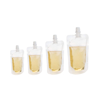 Sacs à bec transparents en plastique, 50 pièces, brassage à froid, café yaourt, emballage de liquide, pochette support avec bec