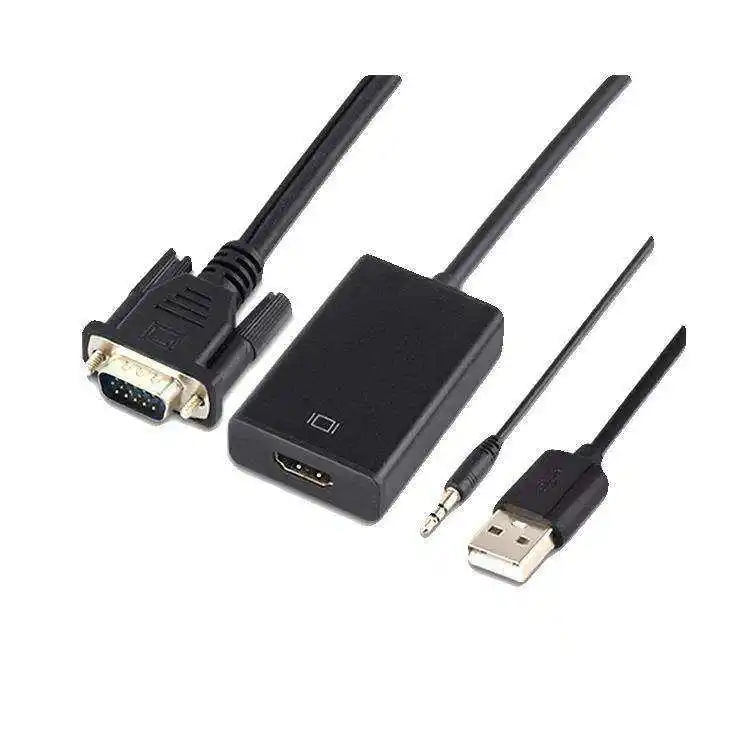 Hot sale Price OEM VGA Male To HDMI Female Output Adapter with Audio Cable Support HD 1080P VGA to HDMI Cable Converter Adapter