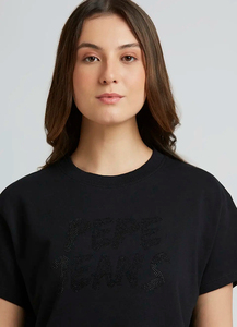 Camiseta de Cuello Redondo para Mujer, Apliques, Algodón Orgánico, Tela Suave, Manga Corta, Ropa Casual de Verano, Personalizable para Suministro al por Mayor - Product Image 6