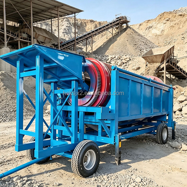 Heavy Duty Gold Mining Equipment Mobile Trommel Screen Portable Screening Equipment for Gold Ore Processing
