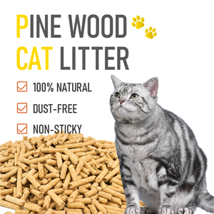 Arena para Gatos Ecológica de Madera de Pino, Absorbente, Control de Olores, Gránulos Aglomerantes Naturales para la Higiene de las Mascotas - Product Image 1