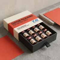 Boîte rigide rouge personnalisée pour éponge de peptides avec impression offset