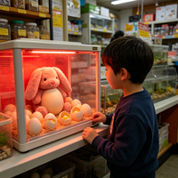 Peluche Lapin à Poils Longs en Fausse Fourrure pour Confort Sensoriel, Soulagement de l'Anxiété et Décoration Intérieure