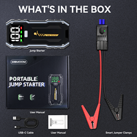 ODM Custom1000A Démarreur de batterie de voiture 10000mAh 12V 4-en-1 avec charge rapide, affichage numérique et ports USB professionnels
