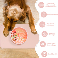 Bol pour chien en silicone écologique Sunraymascota 700 ml, mangeoire lente et tapis de léchage pour chiens et chats, utilisation intérieure/extérieure, couleur et logo personnalisables