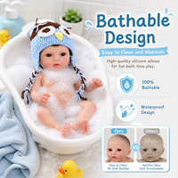Poupée Bébé Reborn en Silicone Yeezwood de 40 cm, Jouet Réaliste et Tendance pour Enfants, Poupée Bébé en Silicone Véritable pour Fille